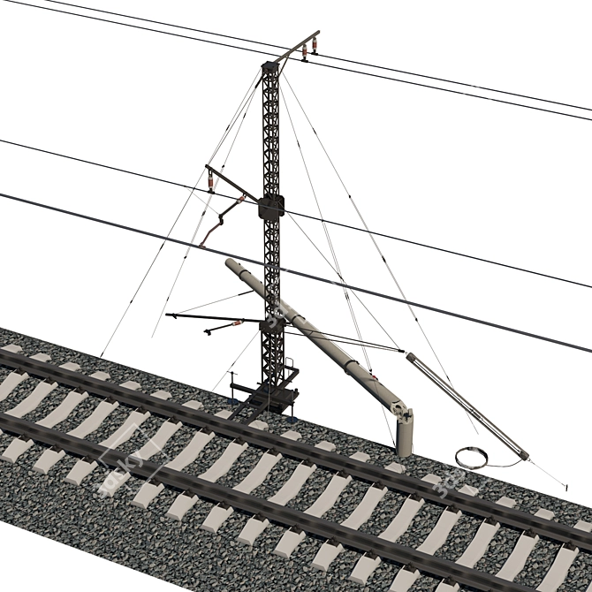 Shattered Rail Network Model 3D model image 5
