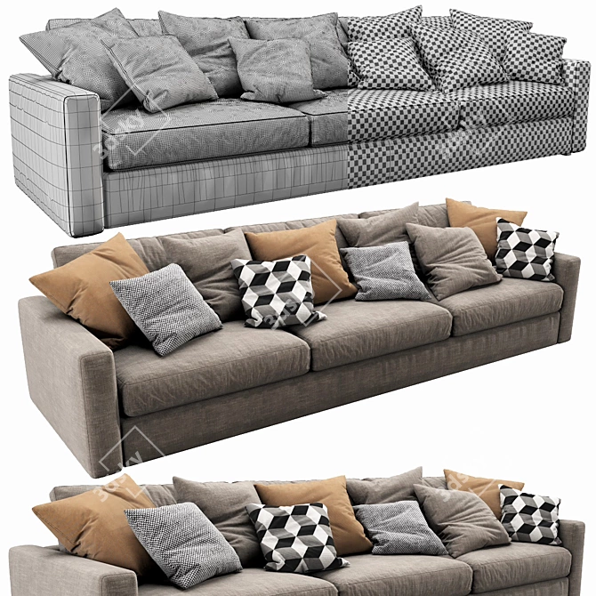 Luxurious Linteloo Fabio Sofa 3D model image 3