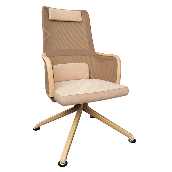 Modern Comfort: Taceo Lounge Chair 3D model image 1