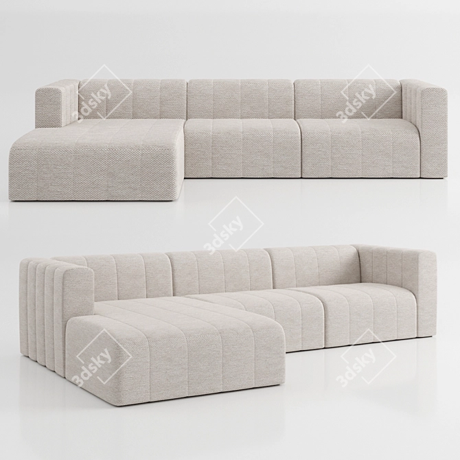 Modish Italian Influence: Langhasm Sofa 3D model image 1