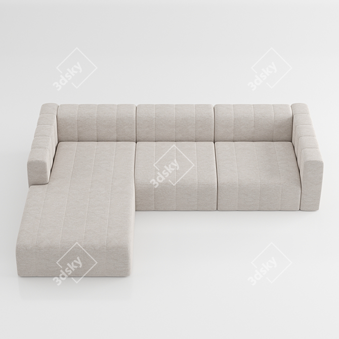 Modish Italian Influence: Langhasm Sofa 3D model image 2