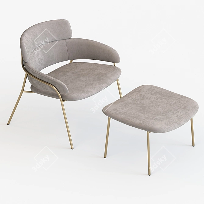 Contemporary Comfort: Strike Armchair 3D model image 3