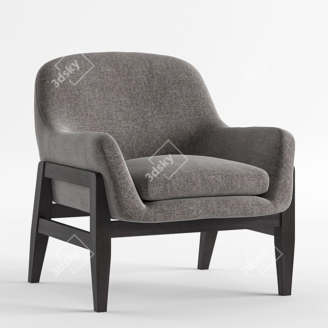 Elegant Milano Armchair 3D model image 1