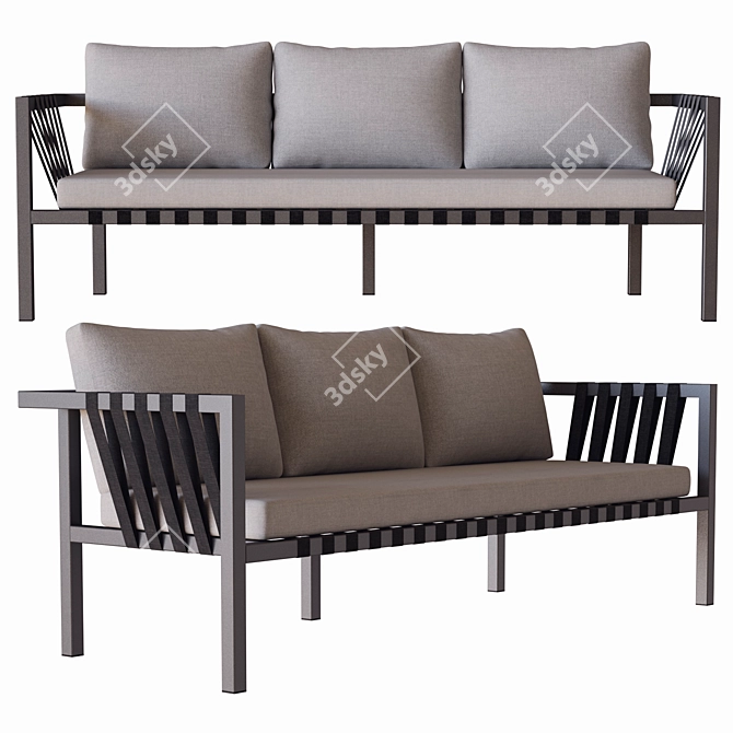 Hive Jibe 3-Seater Outdoor Sofa 3D model image 1