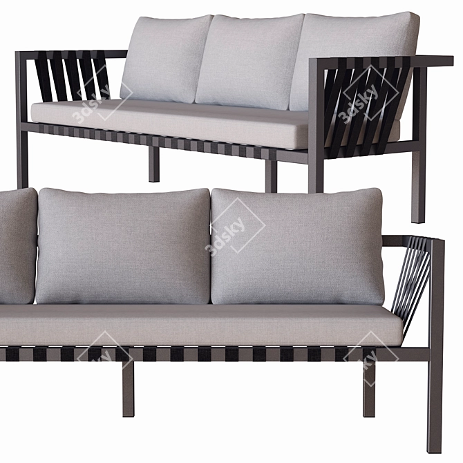 Hive Jibe 3-Seater Outdoor Sofa 3D model image 2