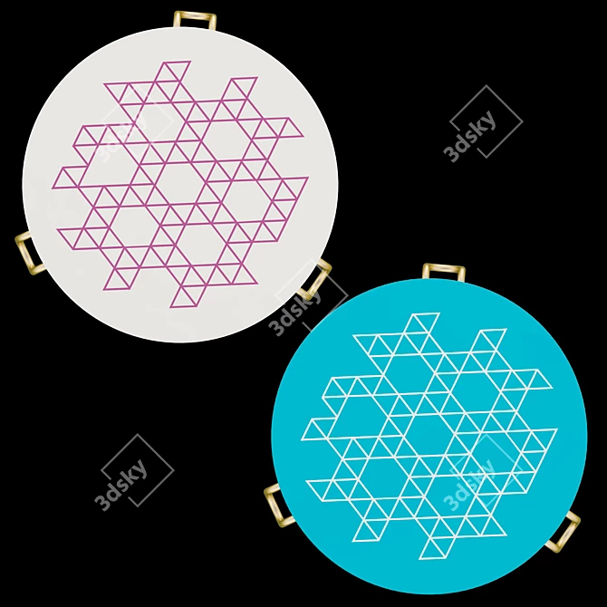 Kaleidoscope Pattern Table 3D model image 5