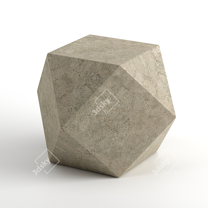 Elegant Stone Pascal Side Table 3D model image 1