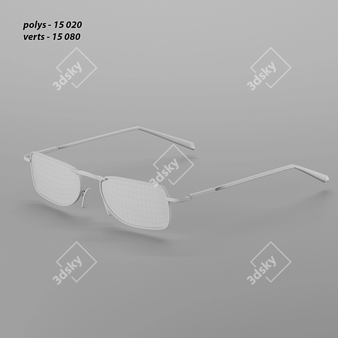 Stylish Eyewear for Fashion-Forward Looks 3D model image 2