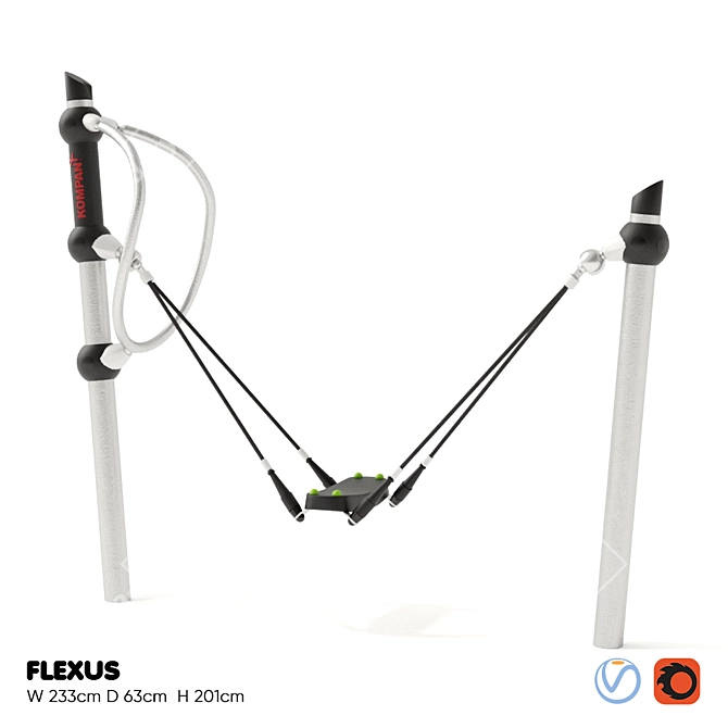 Kompan Flexus: Dynamic Play Equipment 3D model image 1