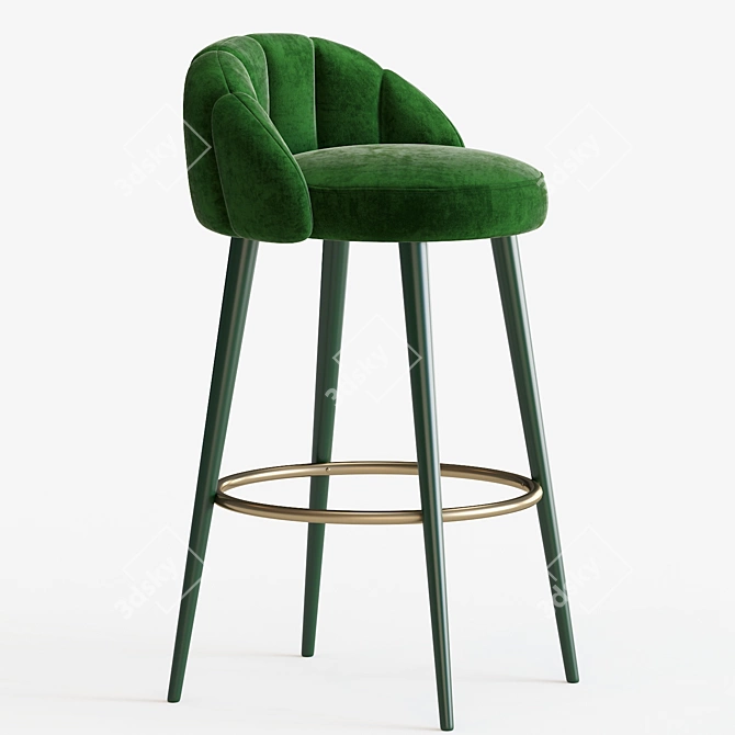 Olympia Bar Stool: Handmade Elegance in Porto 3D model image 3