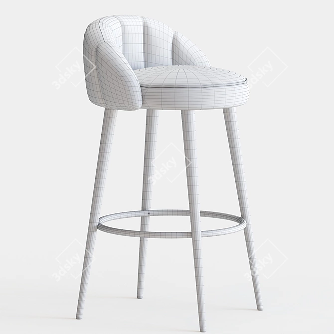 Olympia Bar Stool: Handmade Elegance in Porto 3D model image 4