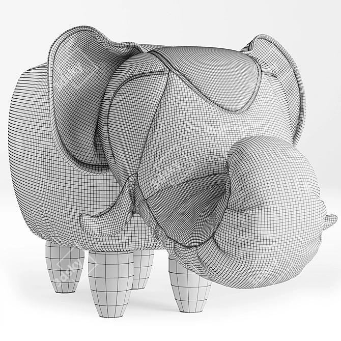 Elephant Bean Bag Chair 3D model image 4