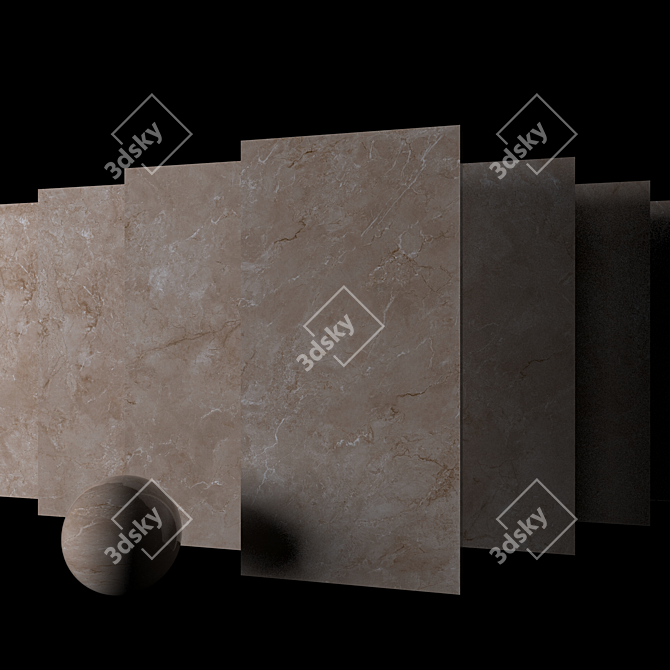 Beige Mioni Marble Set - High Quality Multi-Texture 3D model image 2