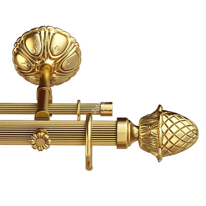 Timeless Elegance: Classic Curtain Rod 3D model image 2