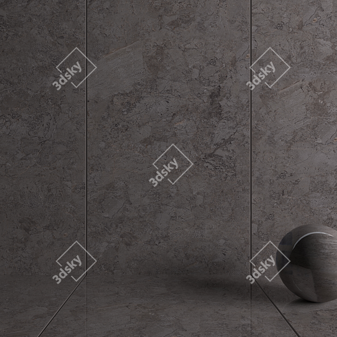 Elegant Moonstone Brown Wall Tiles 3D model image 3