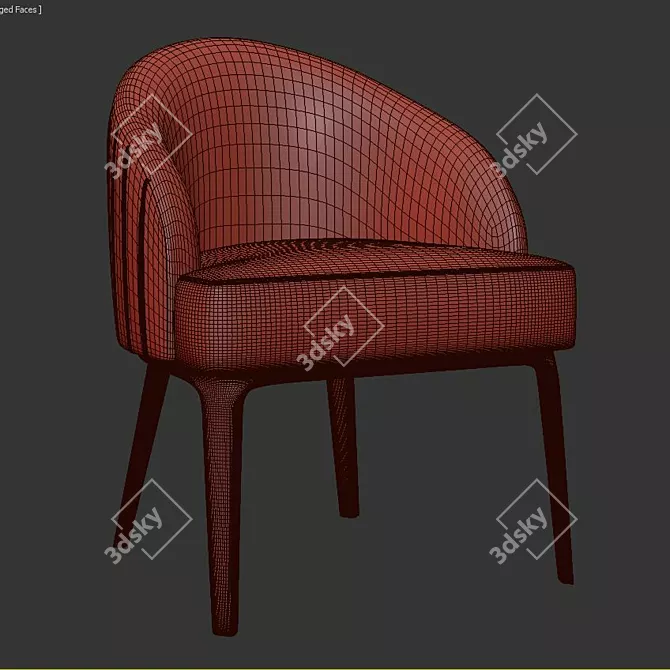 Cersie Elegant Dining Chair 3D model image 2