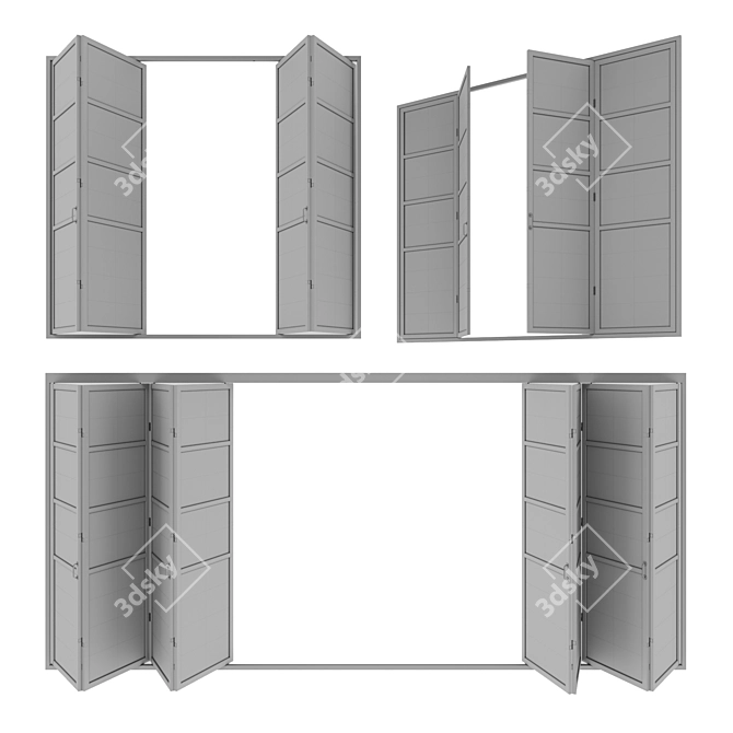 Modern Sliding Door Set 3D model image 3