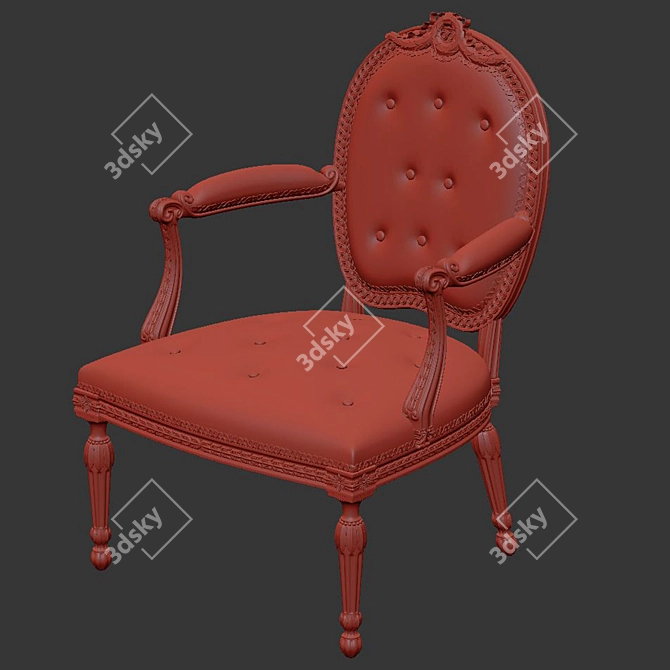 Elegant Promenade Chair 3D model image 3