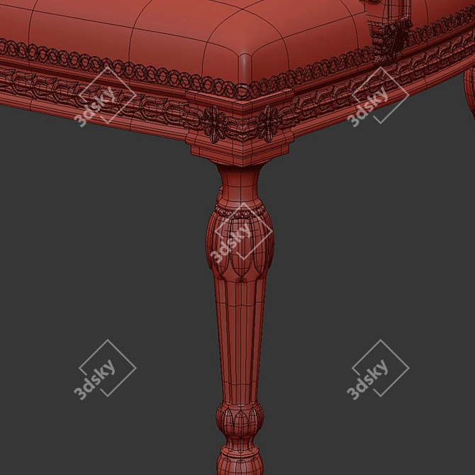 Elegant Promenade Chair 3D model image 4