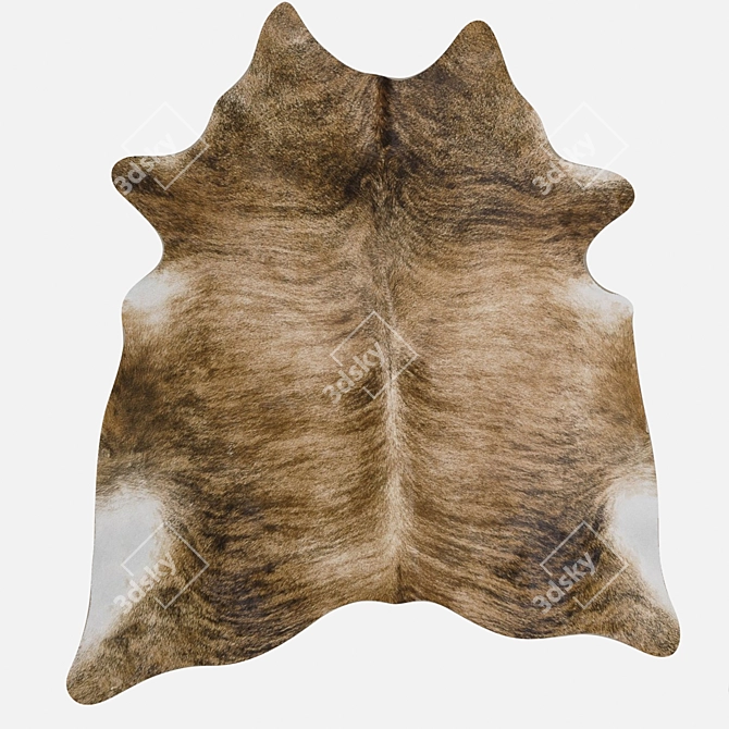 Luxury Cowhide Rug 3D model image 2