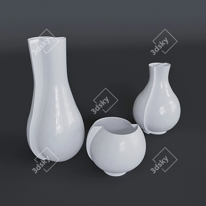 Surrea Vases by Wilhelm Kage 3D model image 1