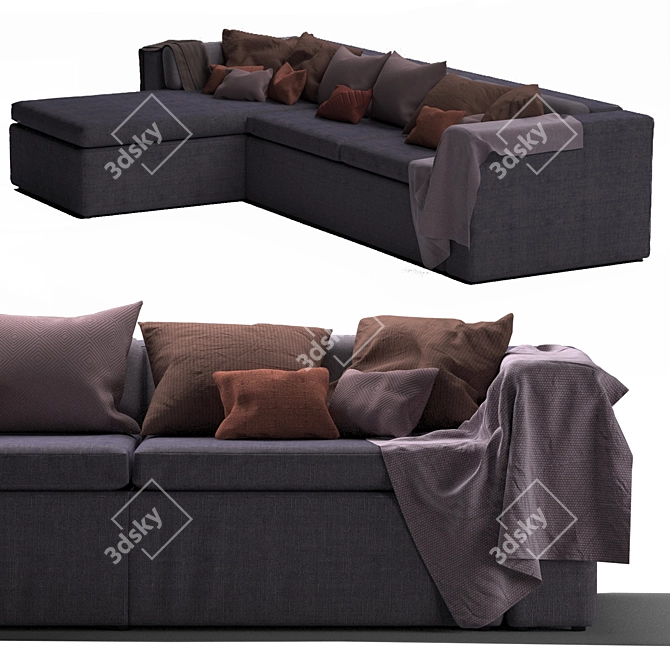 Contemporary Collins Sofa 3D model image 1