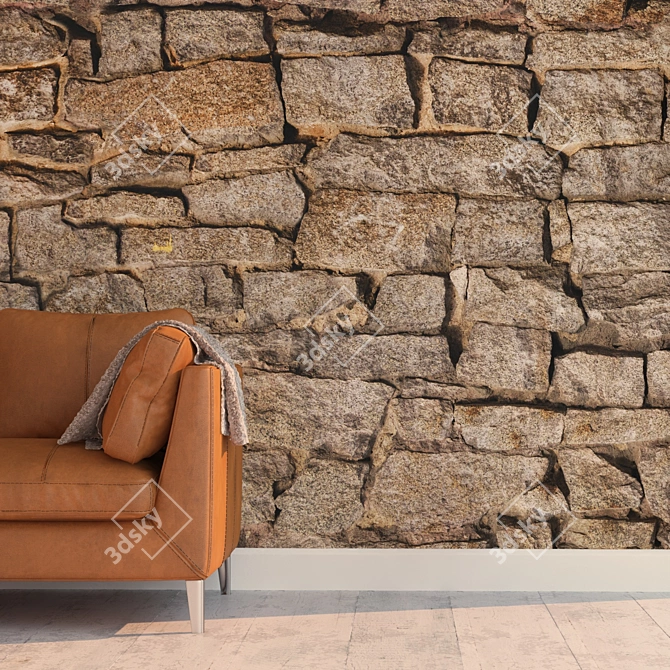 Seamless High Detail Stone 3D model image 2