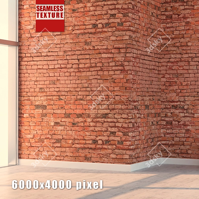 Seamless High Detail Brick 3D model image 1