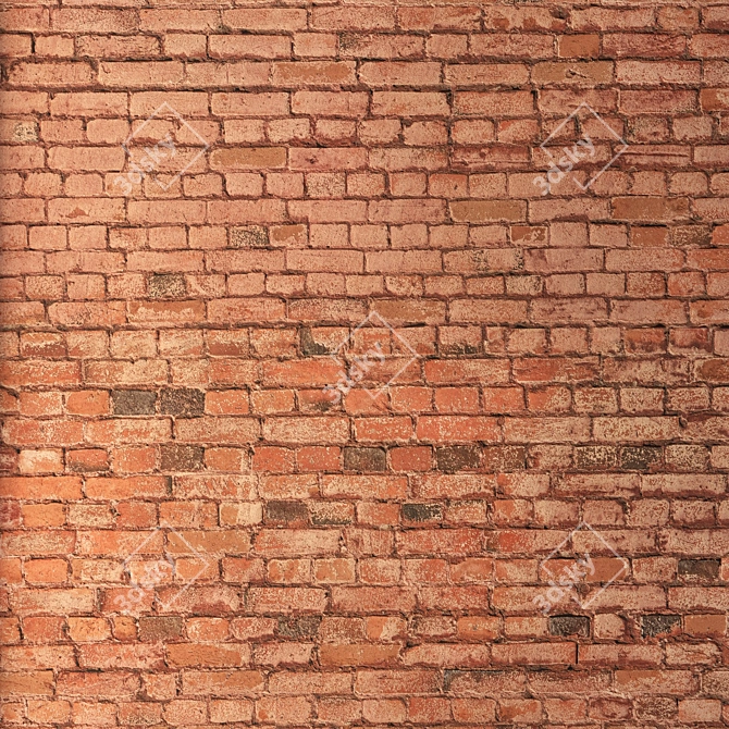 Seamless High Detail Brick 3D model image 4