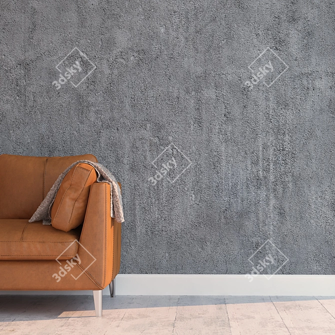 Seamless Stucco Gray Texture 3D model image 2