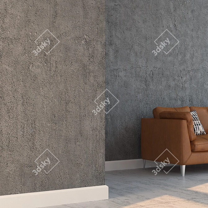 Seamless Stucco Gray Texture 3D model image 3