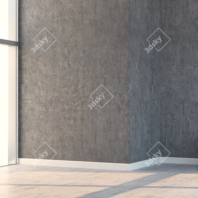 Seamless Stucco Gray Texture 3D model image 5