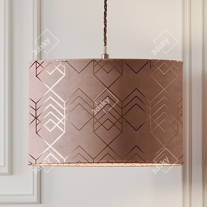 Sleek-Geo Pendant Lamp 3D model image 1