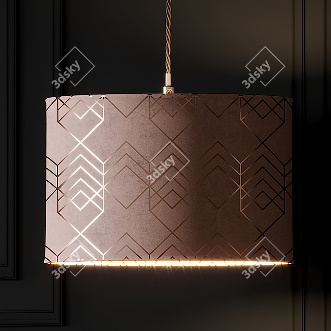 Sleek-Geo Pendant Lamp 3D model image 2