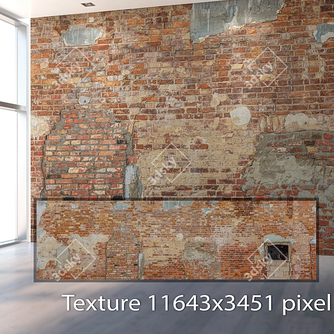 Vintage Brick Texture Set 3D model image 2