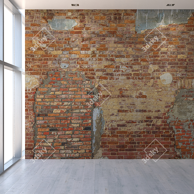 Vintage Brick Texture Set 3D model image 4