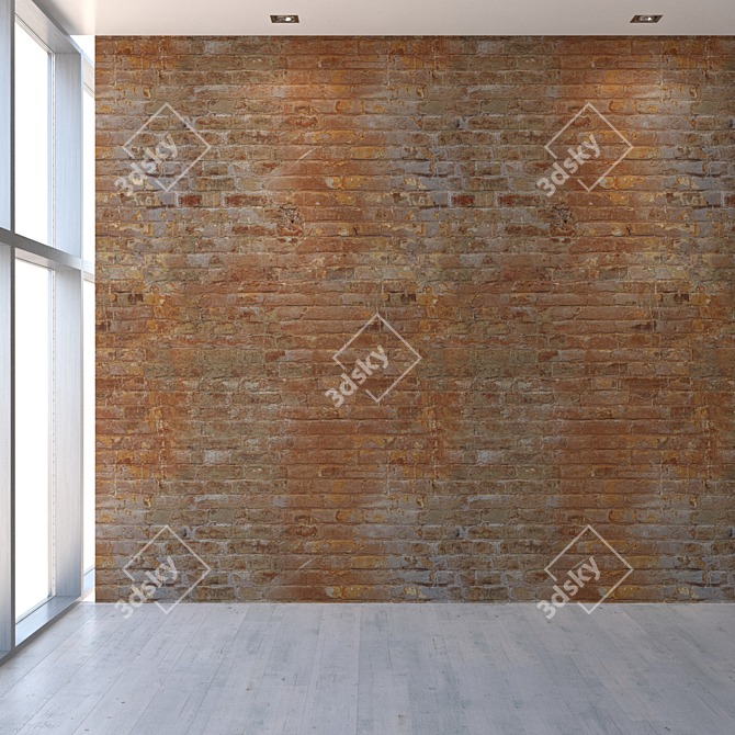 Vintage Brick Wall Texture - High Resolution 3D model image 5