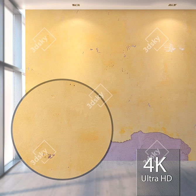 High-Resolution Stucco Texture 3D model image 1