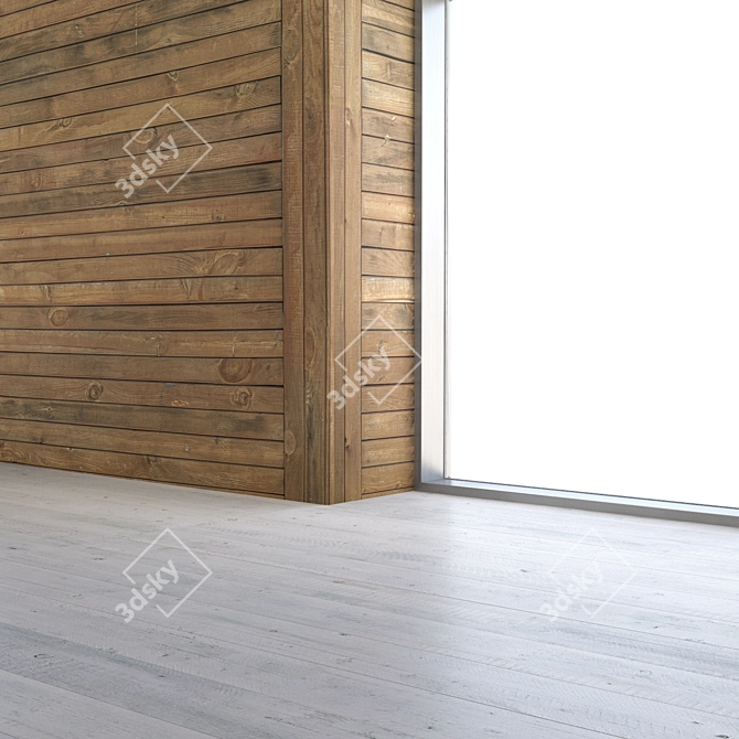 Title: High-Resolution Wood Lining 3D model image 4