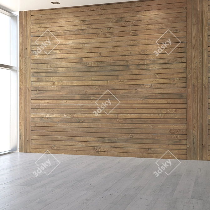 Title: High-Resolution Wood Lining 3D model image 5