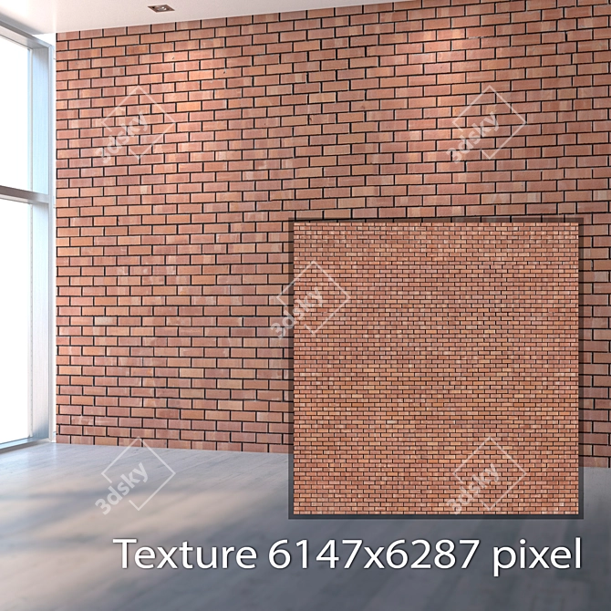 Title: High-Resolution Brick Texture 3D model image 2