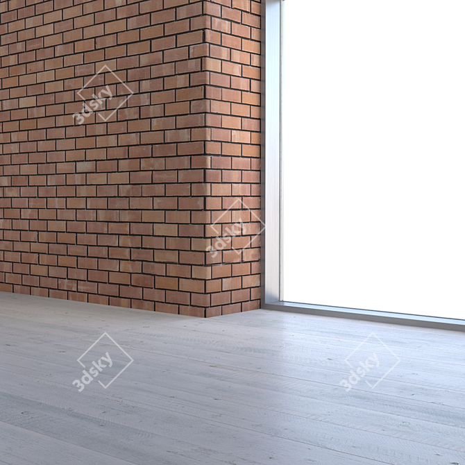 Title: High-Resolution Brick Texture 3D model image 3