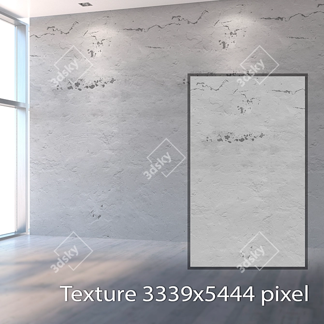 High-Res Plaster Texture for Close-Ups 3D model image 2