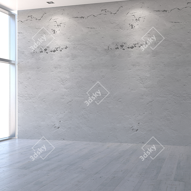 High-Res Plaster Texture for Close-Ups 3D model image 5