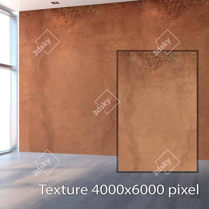 High-Resolution Stucco Wall 3D model image 2