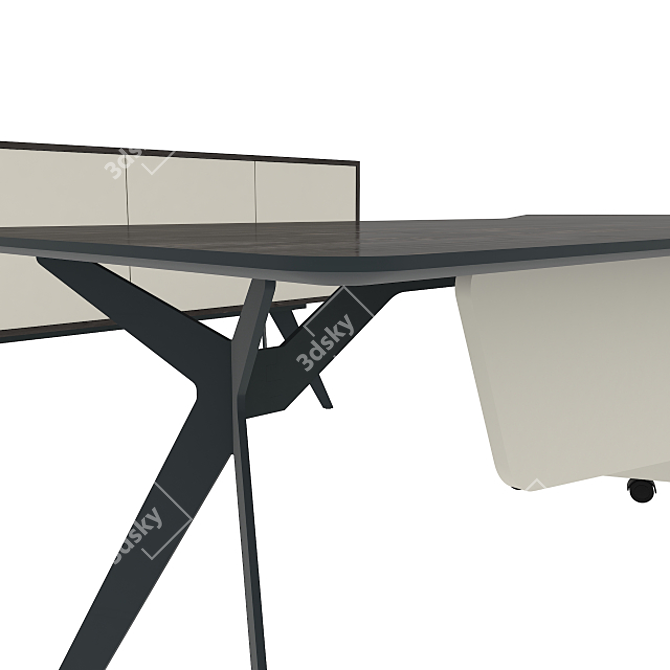 Elegant Executive Eagle Table Set 3D model image 4