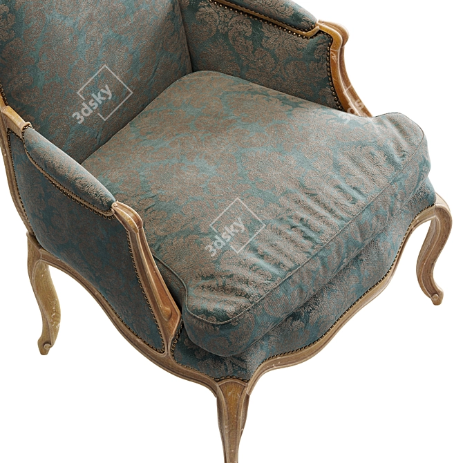 Elegant L.XV Armchair: Classic Comfort 3D model image 3