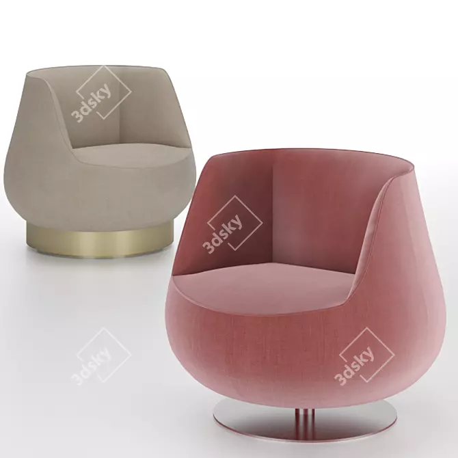 Sleek Magnum Armchair: Luxurious Comfort 3D model image 1
