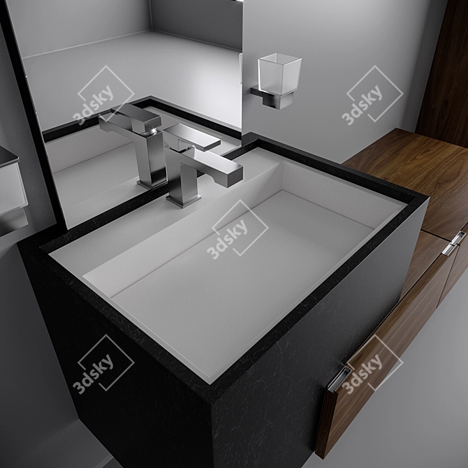 Tetris Modular Bathroom Furniture 3D model image 3
