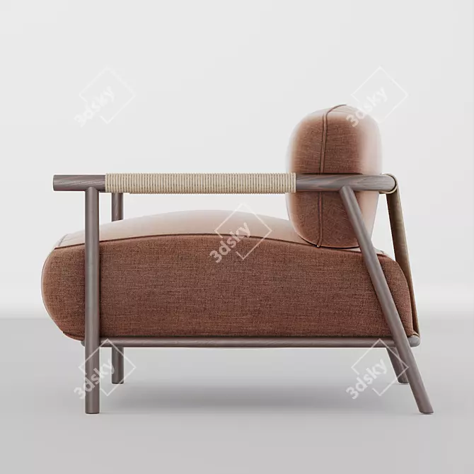 Cozy Lounge Armchair 3D model image 2